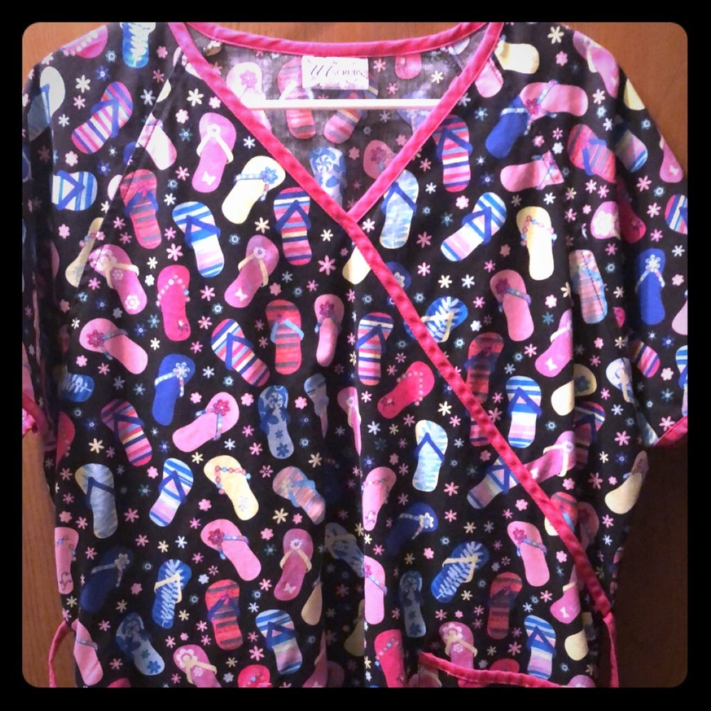 Flip Flop Scrub Top